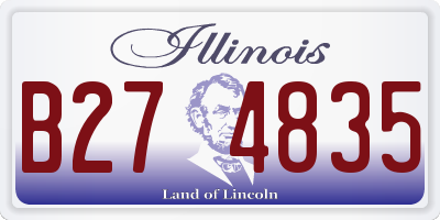 IL license plate B274835
