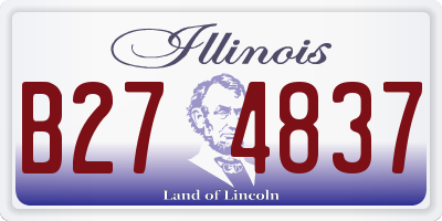 IL license plate B274837