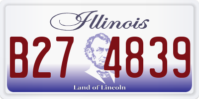 IL license plate B274839