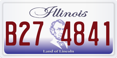 IL license plate B274841