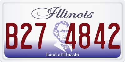 IL license plate B274842