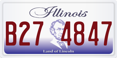 IL license plate B274847