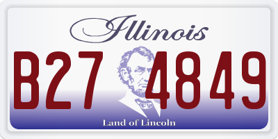 IL license plate B274849