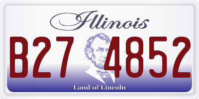 IL license plate B274852