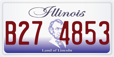 IL license plate B274853