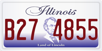 IL license plate B274855