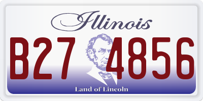 IL license plate B274856
