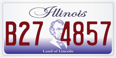 IL license plate B274857