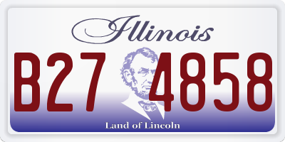 IL license plate B274858