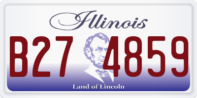 IL license plate B274859