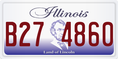 IL license plate B274860