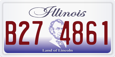 IL license plate B274861