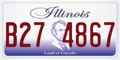 IL license plate B274867