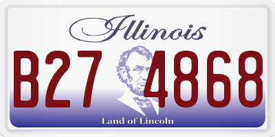 IL license plate B274868