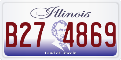 IL license plate B274869