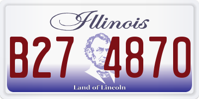 IL license plate B274870