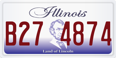 IL license plate B274874