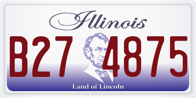 IL license plate B274875