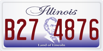 IL license plate B274876