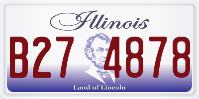 IL license plate B274878