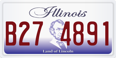 IL license plate B274891