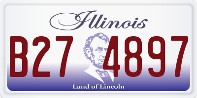 IL license plate B274897