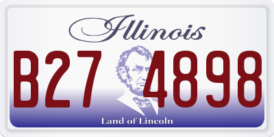 IL license plate B274898
