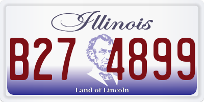 IL license plate B274899