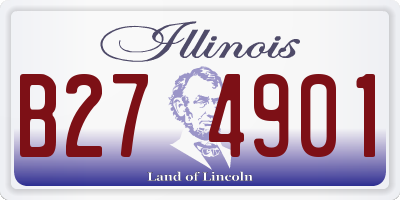 IL license plate B274901
