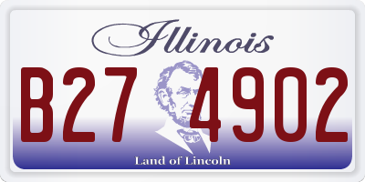 IL license plate B274902