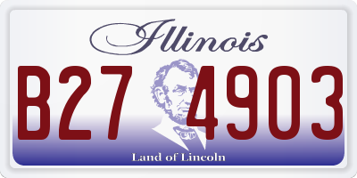 IL license plate B274903