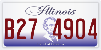 IL license plate B274904