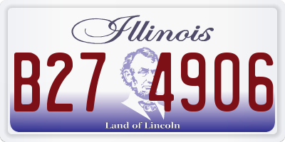IL license plate B274906