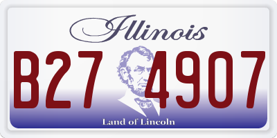 IL license plate B274907