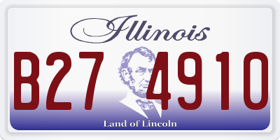 IL license plate B274910