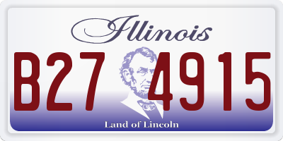 IL license plate B274915