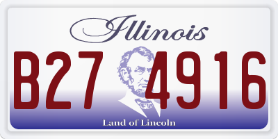 IL license plate B274916