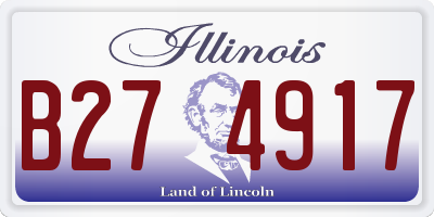 IL license plate B274917