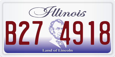 IL license plate B274918