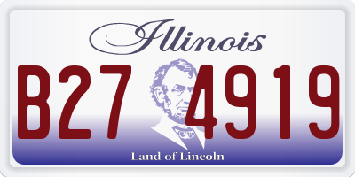 IL license plate B274919