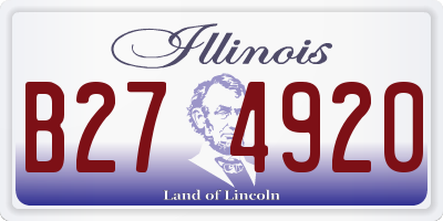 IL license plate B274920