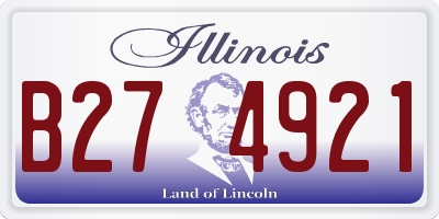 IL license plate B274921