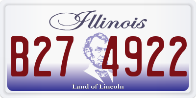 IL license plate B274922