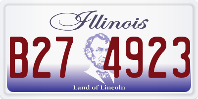IL license plate B274923