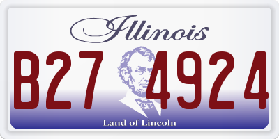 IL license plate B274924