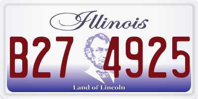 IL license plate B274925