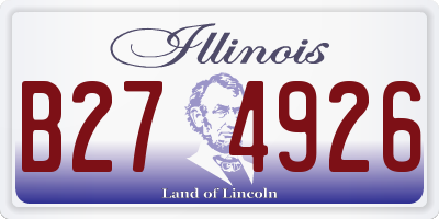 IL license plate B274926