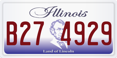 IL license plate B274929