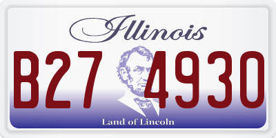 IL license plate B274930