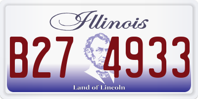 IL license plate B274933